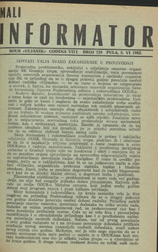 Mali informator, 1982/729