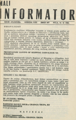 Mali informator, 1982/697