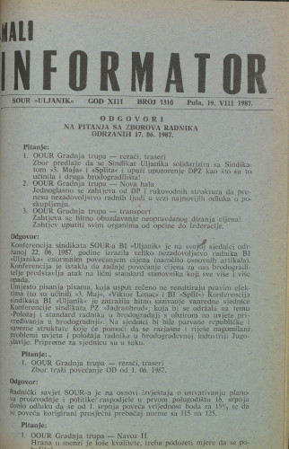 Mali informator, 1987/1310