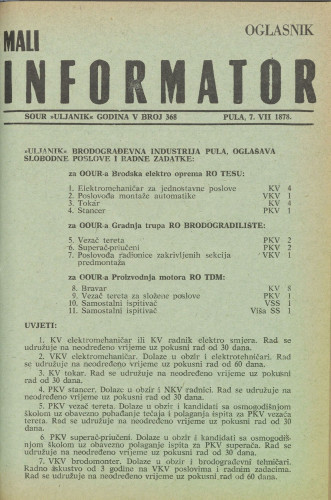Mali informator, 1978/368