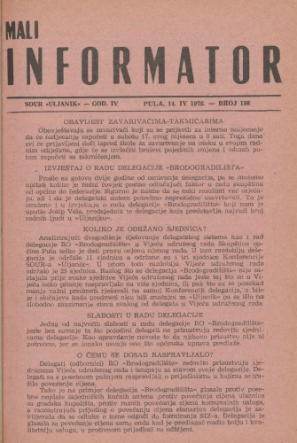 Mali informator, 1976/198