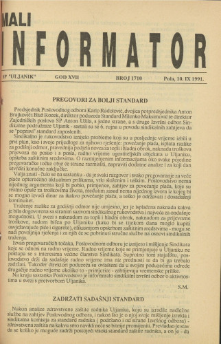 Mali informator, 1991/1710