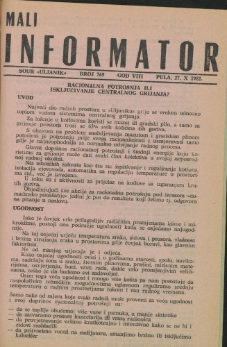 Mali informator, 1982/765