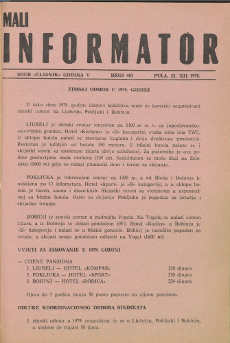 Mali informator, 1978/403