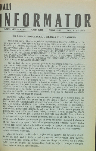 Mali informator, 1987/1267