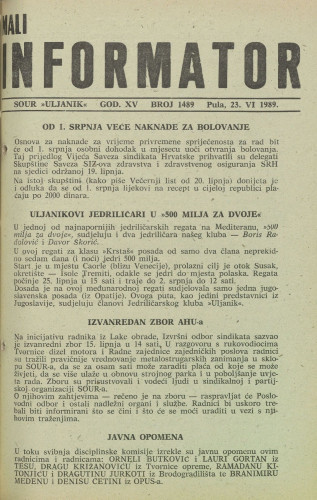 Mali informator, 1989/1489