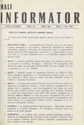 Mali informator, 1983/862