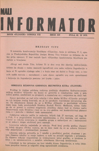 Mali informator, 1980/519