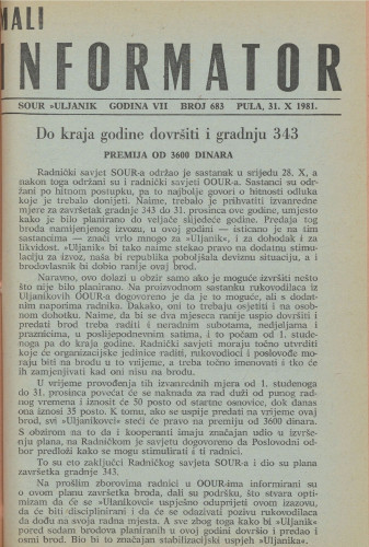 Mali informator, 1981/683