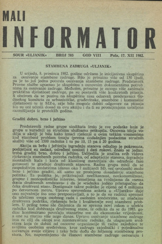 Mali informator, 1982/783