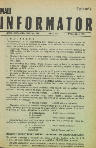 Mali informator, 1980/515