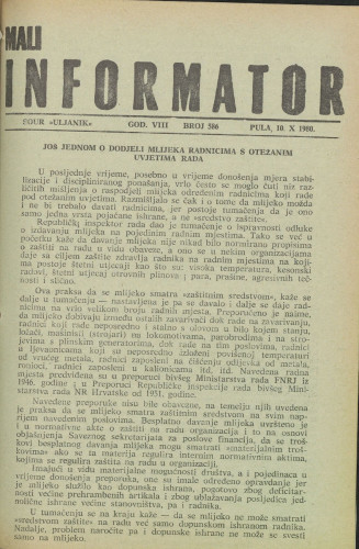 Mali informator, 1980/586