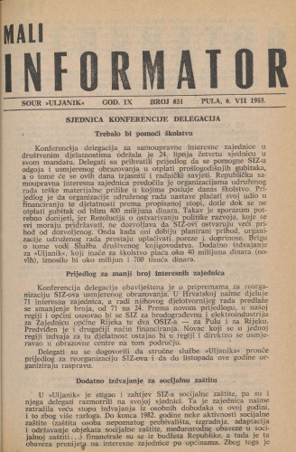 Mali informator, 1983/831