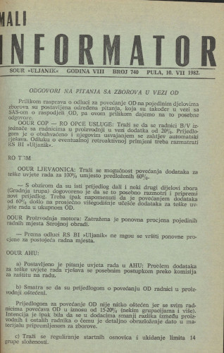 Mali informator, 1982/740