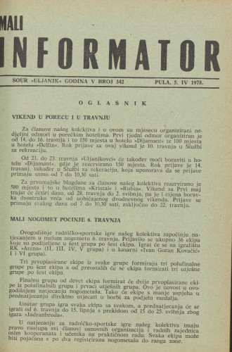 Mali informator, 1978/342