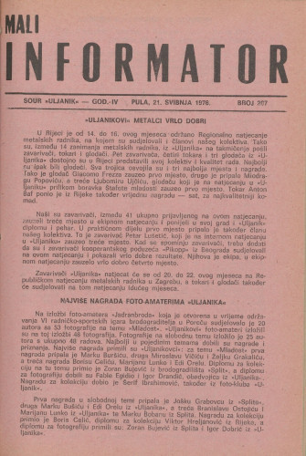 Mali informator, 1976/207