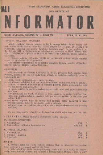 Mali informator, 1976/250