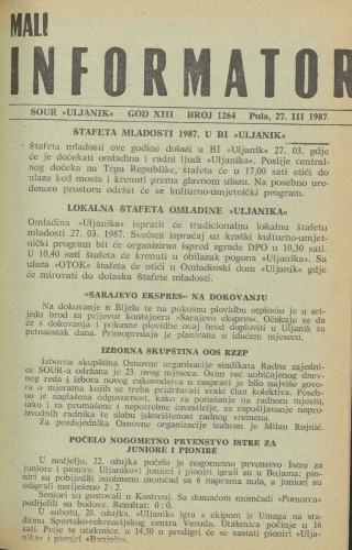Mali informator, 1987/1264