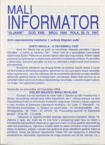 Mali informator, 1997/1994