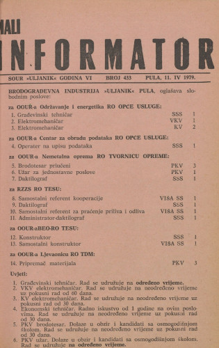Mali informator, 1979/433