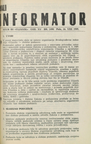 Mali informator, 1989/1498