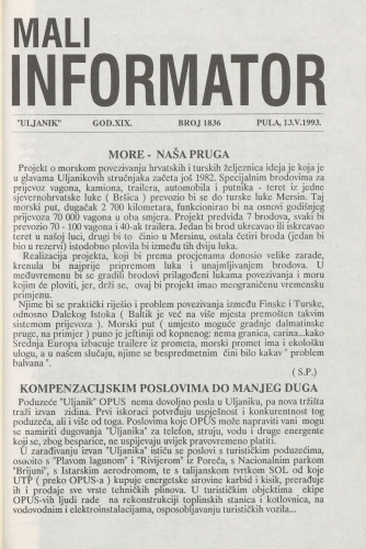 Mali informator, 1993/1836