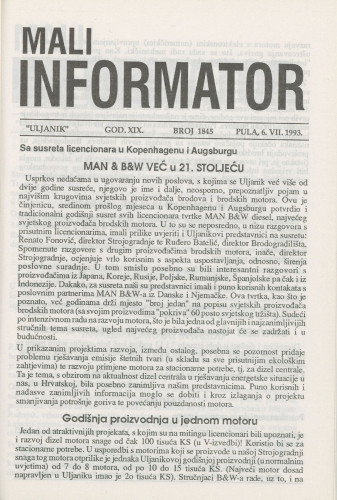 Mali informator, 1993/1845