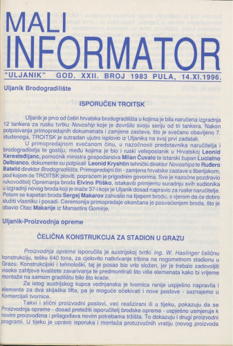 Mali informator, 1996/1983