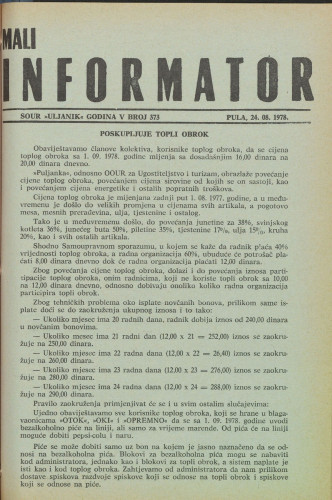 Mali informator, 1978/373