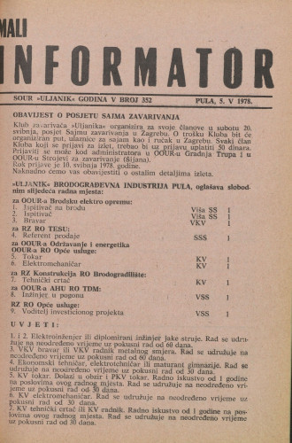 Mali informator, 1978/352