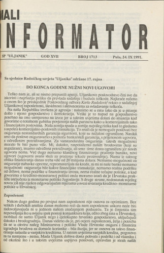 Mali informator, 1991/1713