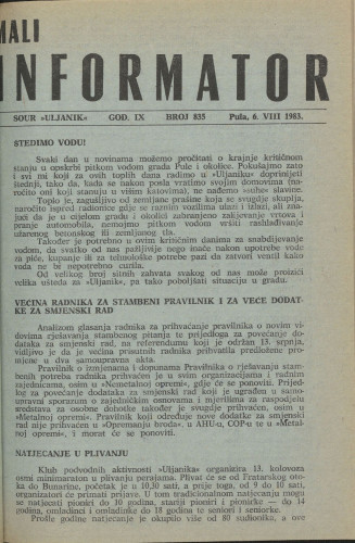 Mali informator, 1983/835