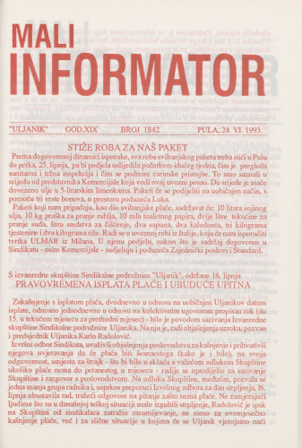 Mali informator, 1993/1842